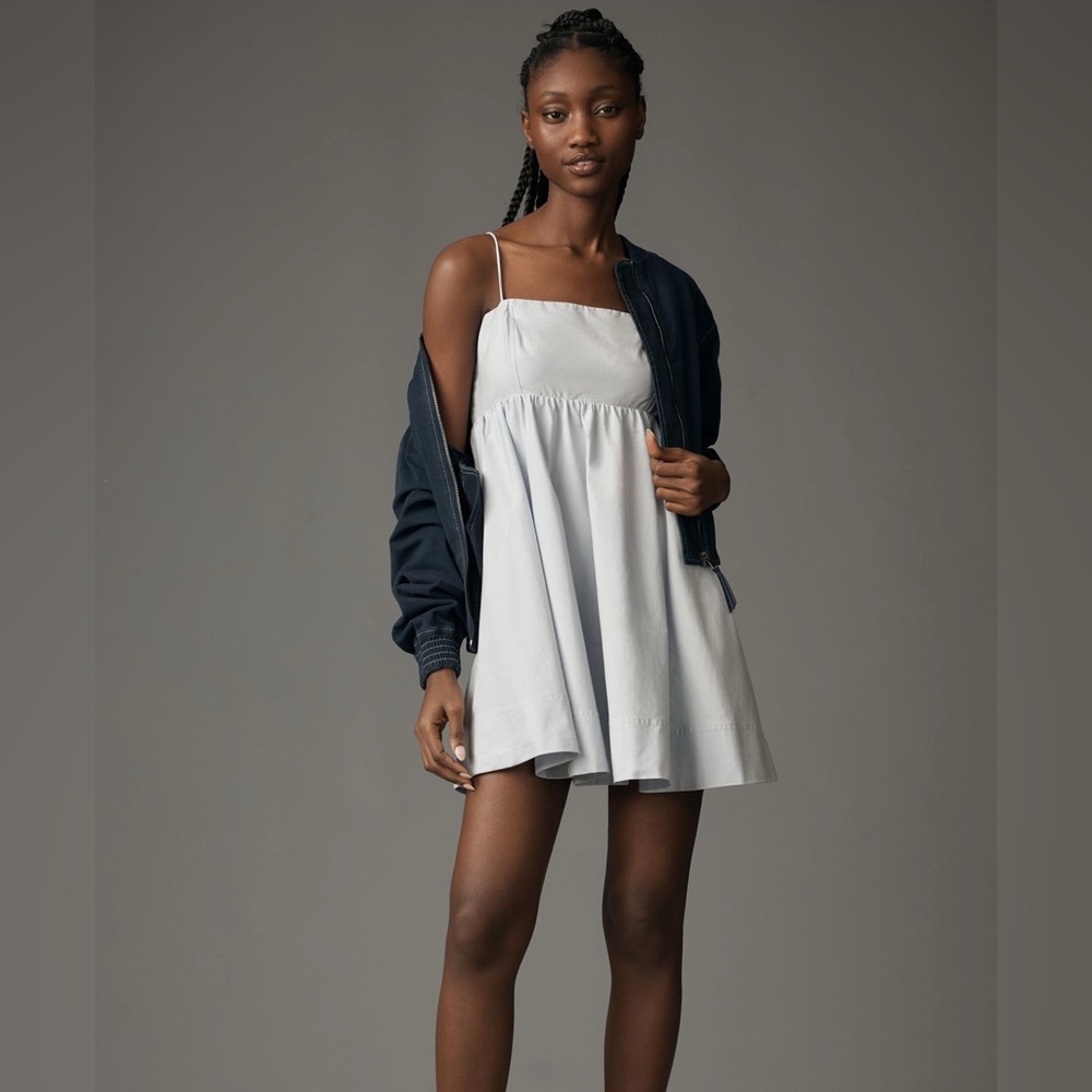 Maeve Square-Neck Babydoll Mini Dress